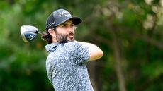 Adam Hadwin hits his first shot on the 3rd hole during the final round of the RBC Canadian Open.