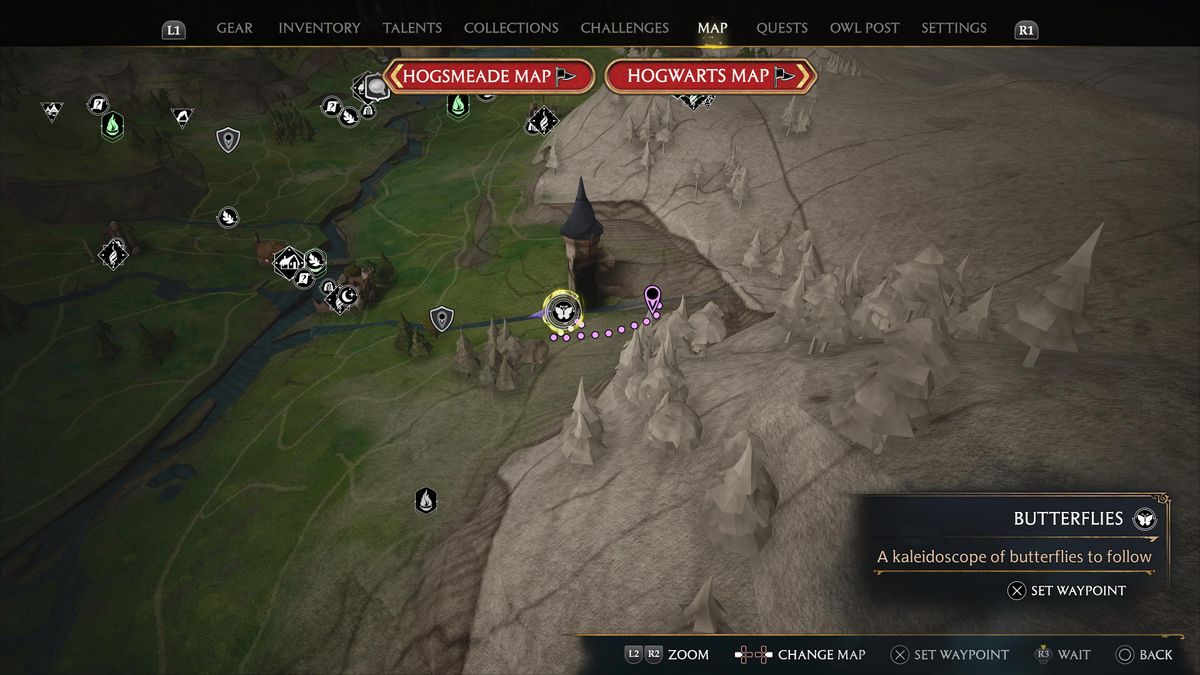 hogwarts legacy castle butterfly location