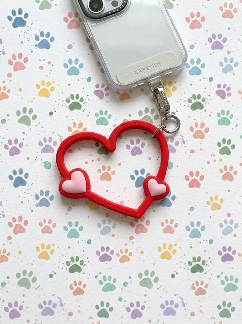 Heart Phone Wristlet - Red Romance