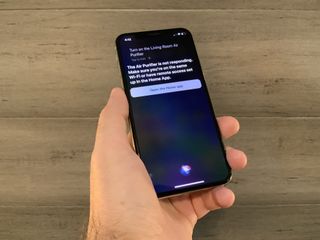 Siri no response message displayed on an iPhone