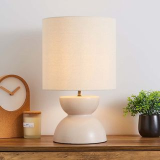 table lamp with plant pot