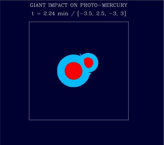 Pieces of Mercury Found in Virtual Collision