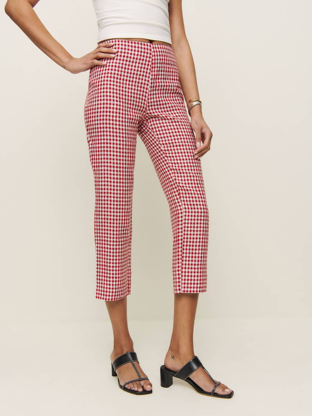 Petra Linen Low Rise Pedal Pusher Pant
