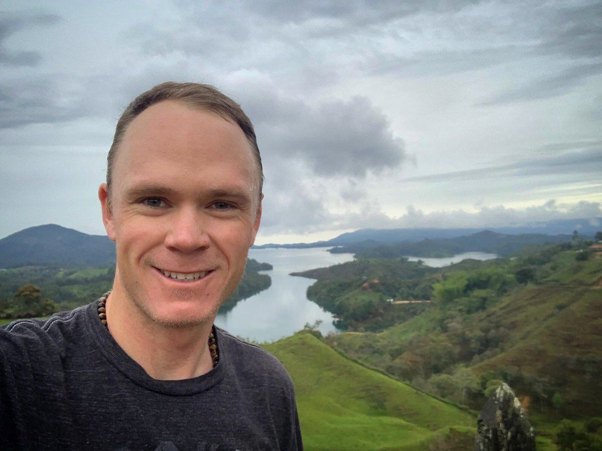 Chris Froome in Colombia