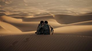 Zendaya and Timothee Chalamet in Dune: Part Two