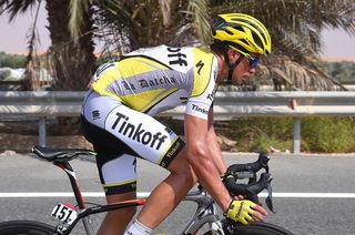 Alberto Contador (Tinkoff) in a retro kit at 2016 Abu Dhabi Tour