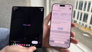 The new Gemini app home page vs the old