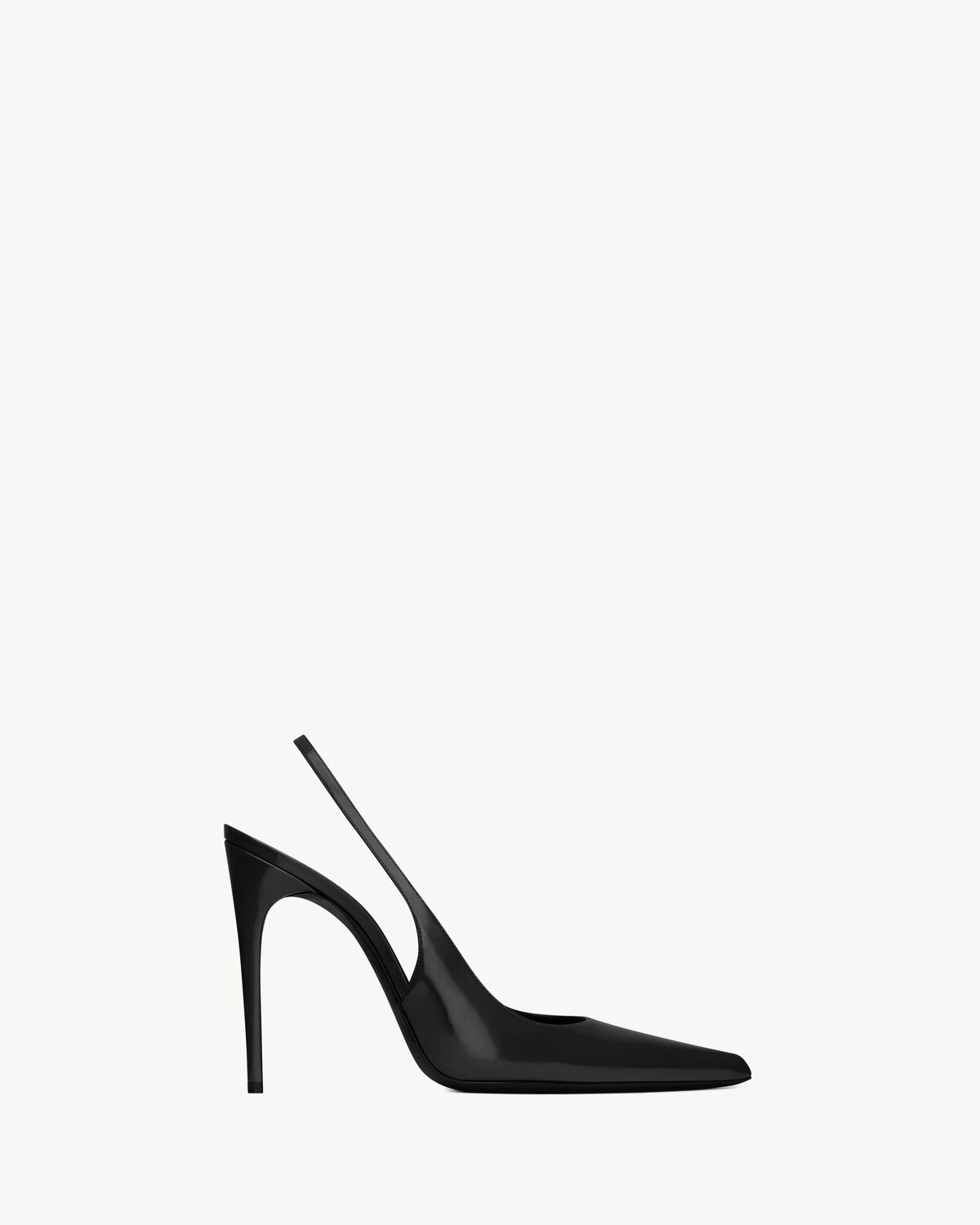 Women's Vendome Slingback Pumps in Glazed Leather in Black