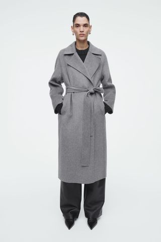 Belted Double-Faced Wool Coat