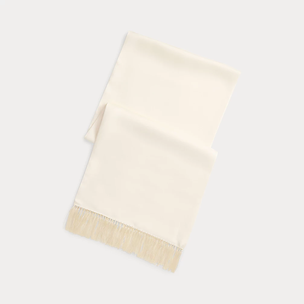 Fringe Silk Twill Scarf