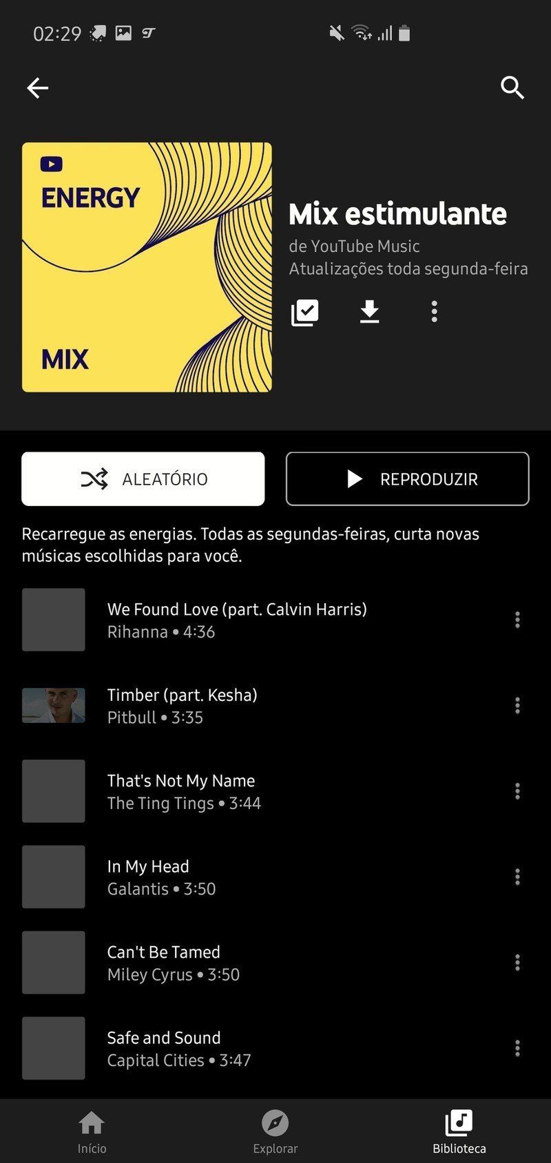 Youtube Music Energy Mix