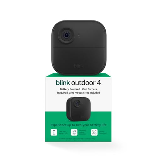Blink Outdoor 4 – Wireless Smart Security Camera, Two-Year Battery Life, Two-Way Talk. Required Sync Module Not Included – Add-On Camera