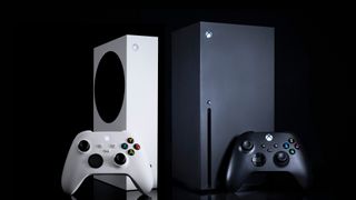 Xbox Series X and Series S accessories - Xbox Series S and Xbox Series X consoles, standing side by side
