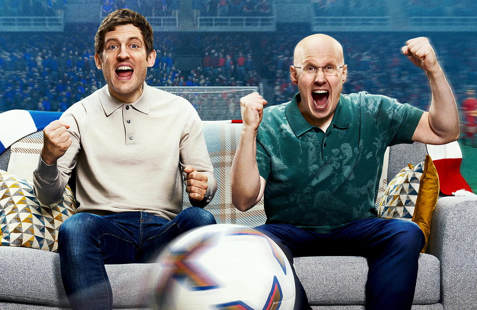 Elis James and Matt Lucas are sofa pundits.