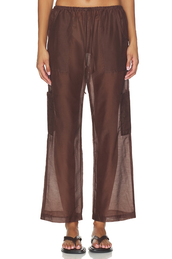 The Silk Cotton Sheer Cargo Pant