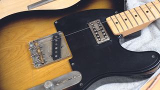 Fender Telecaster during a pickup swap