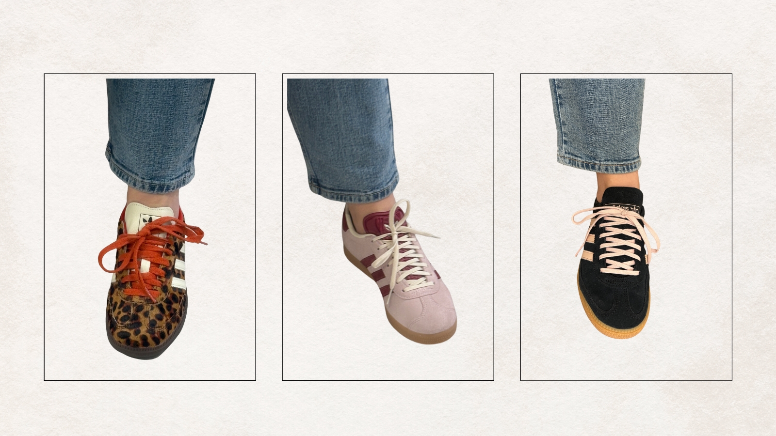 Antonia Kraskowski tries on three styles of adidas trainers