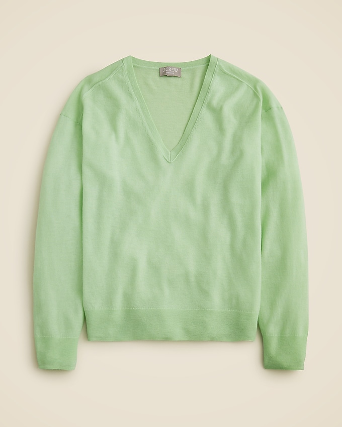 Oversized Featherweight Cashmere V-Neck Sweater