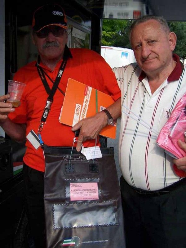The anti-doping sample courier...