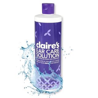 Claire's 16 Fl Oz Aftercare Ear Piercing Cleaner Solution – Designed to Avoid Infections on Pierced Ears, Nose Piercings, and Belly Button Piercings – Ideal Hole Cleaner for Piercings