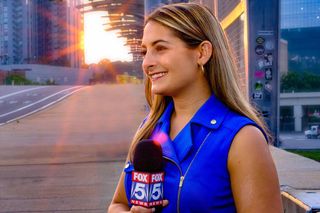 Lindsay Tuman, Fox 5 Atlanta multimedia journalist, on the scene for the Fox station.