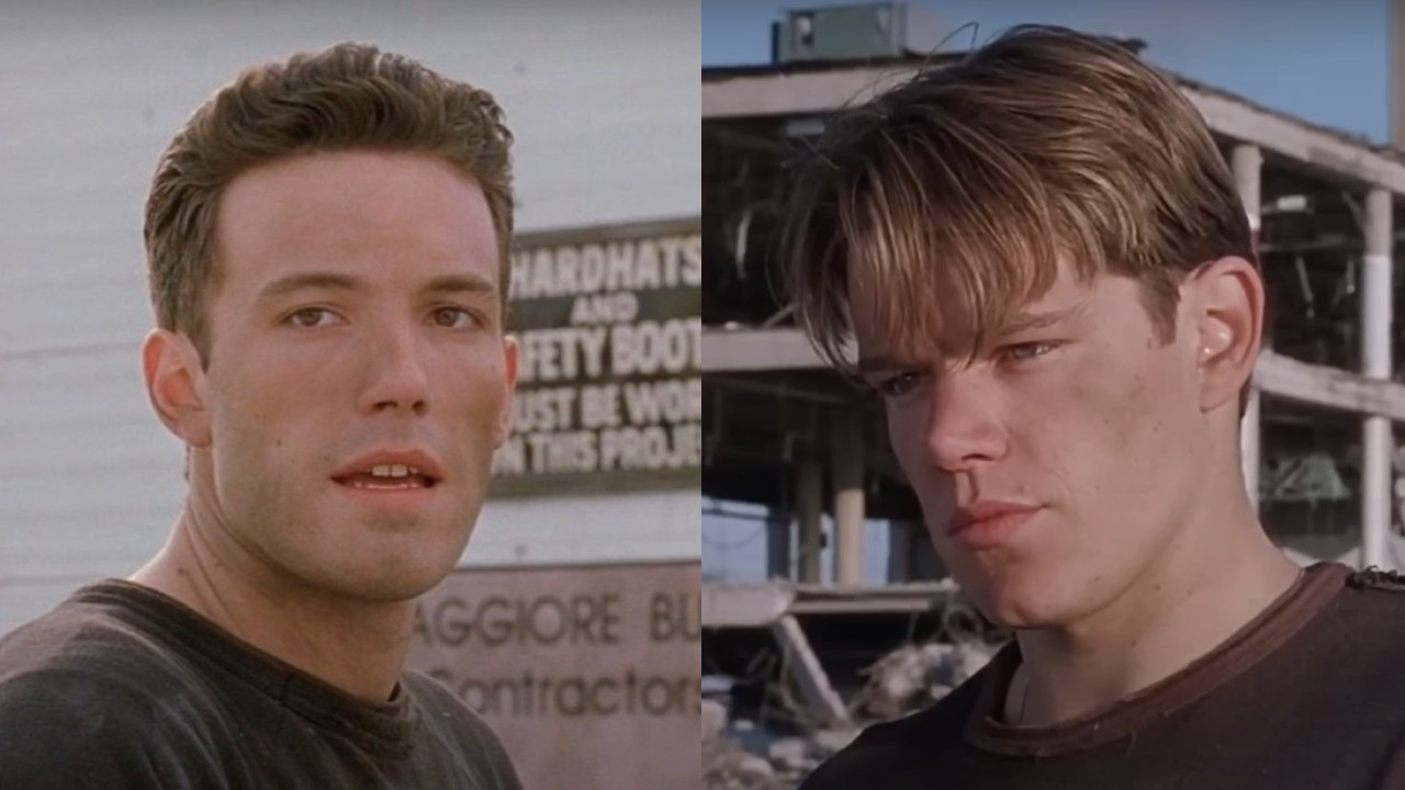 Matt Damon and Ben Affleck in close ups in Good Will Hunting