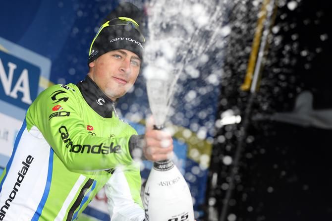 Champagne fountain for Peter Sagan