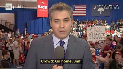 Trump fans heckle CNN's Jim Acosta
