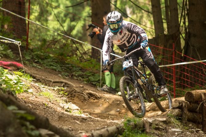 Loic Bruni on his way to winning in Leogang