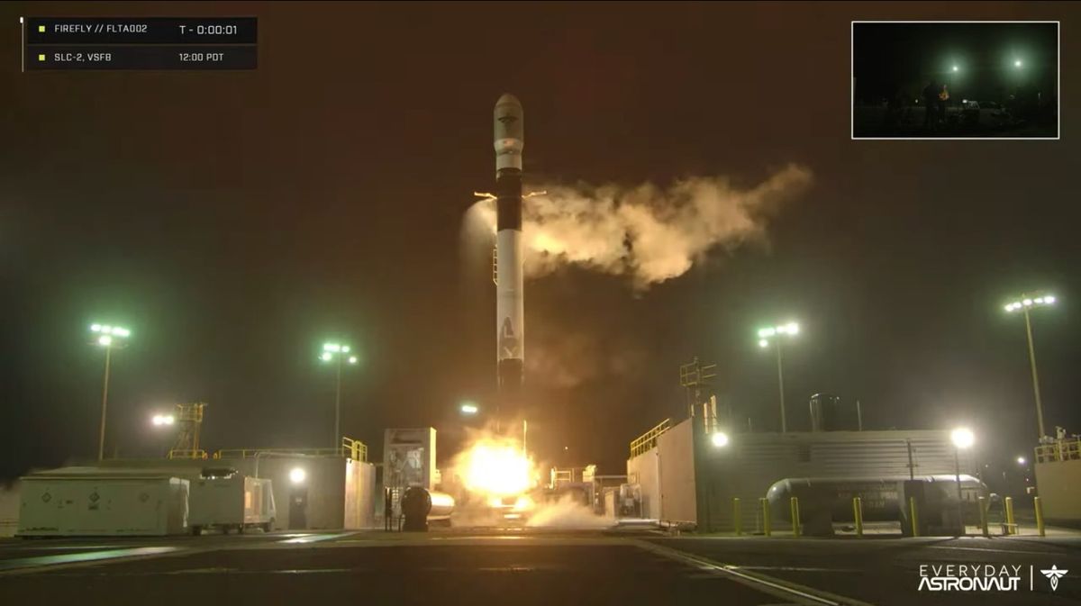 Firefly Aerospace&#039;s Alpha rocket launches from Vandenberg Space Force Base on Oct. 1, 2022.