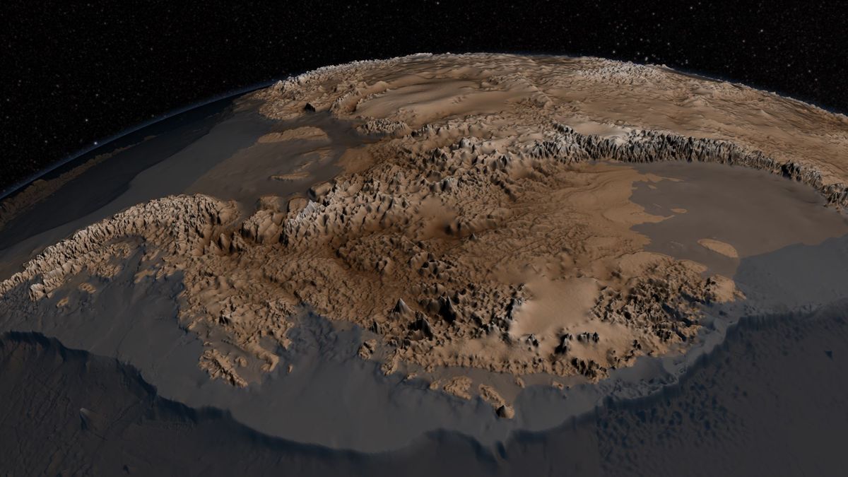 Antarctica topography