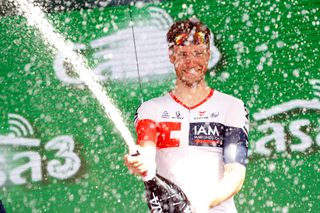 Roger Kluge (IAM Cycling) on the podium