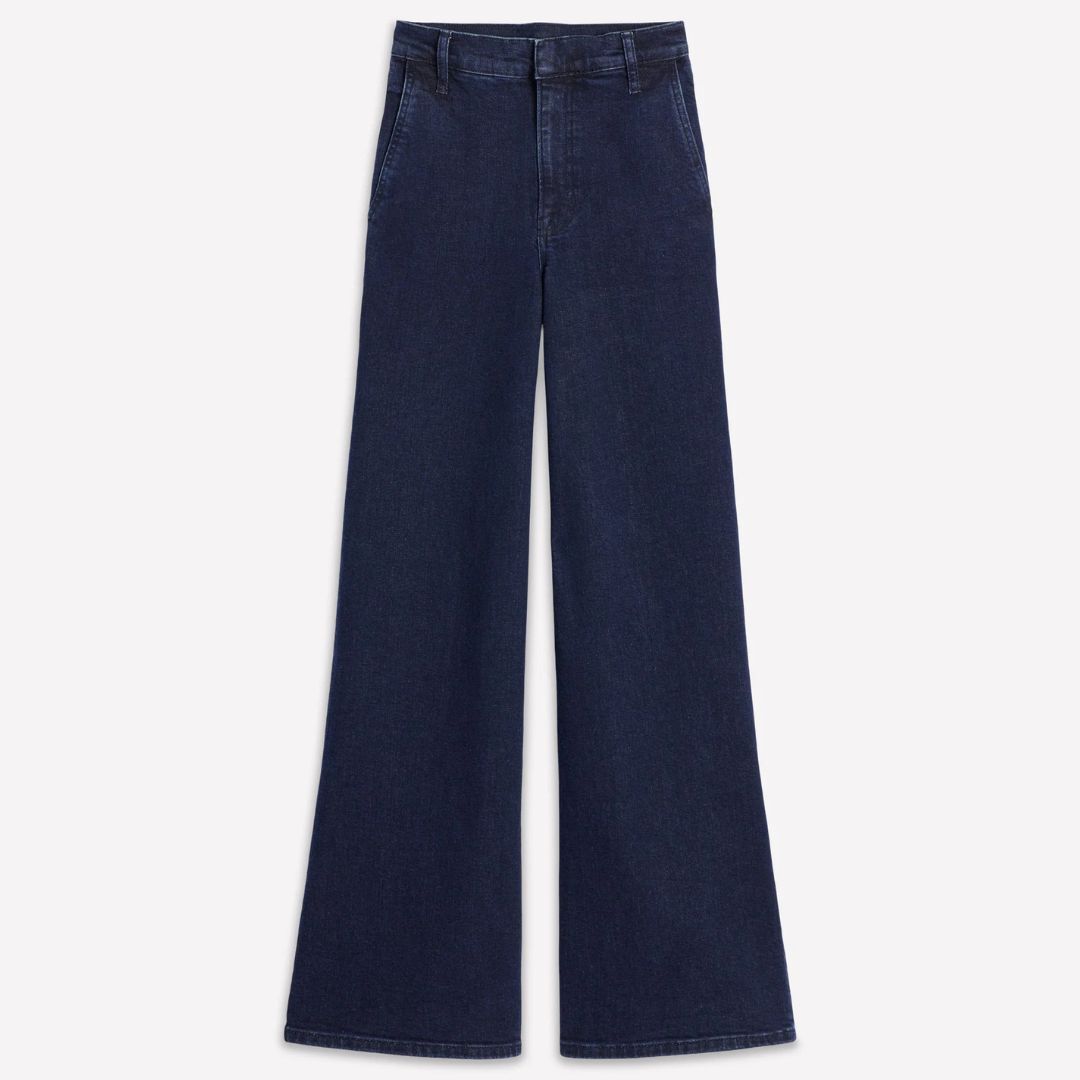 Boden High-Rise Dark Blue Wide-Leg Jeans