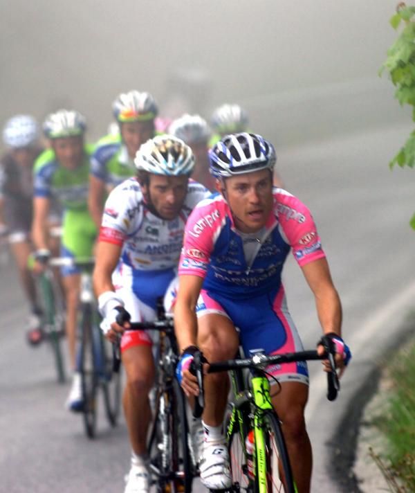 Damiano Cunego (Lampre-Farnese Vini) attacked the lead group to no avail