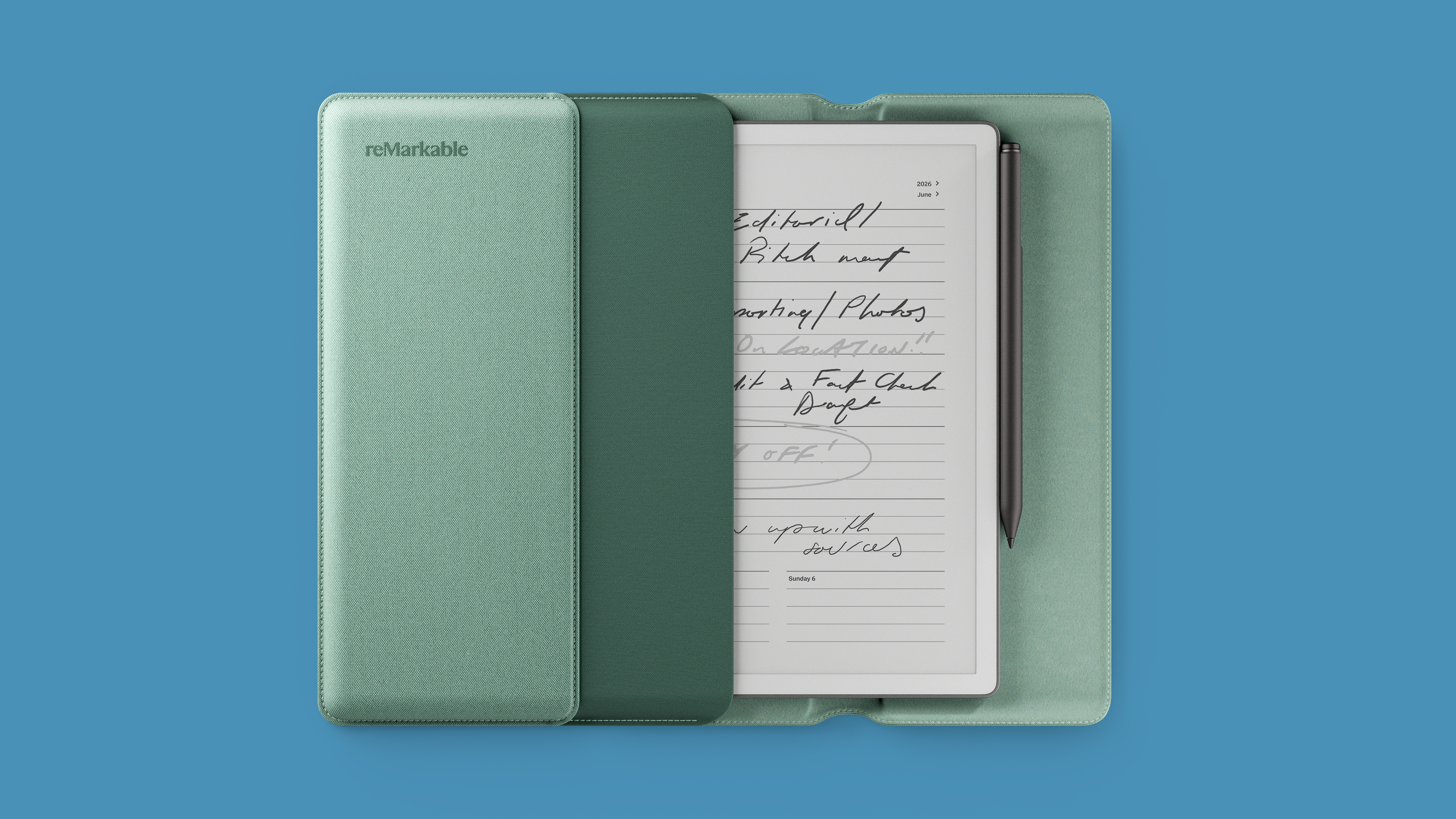 reMarkable Paper Pure with Folio in Mist Green