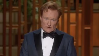 Host Conan O'Brien performing his monologue at the 98th Academy Awards.