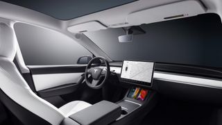 Interior of a Tesla fitted with Focal speakers