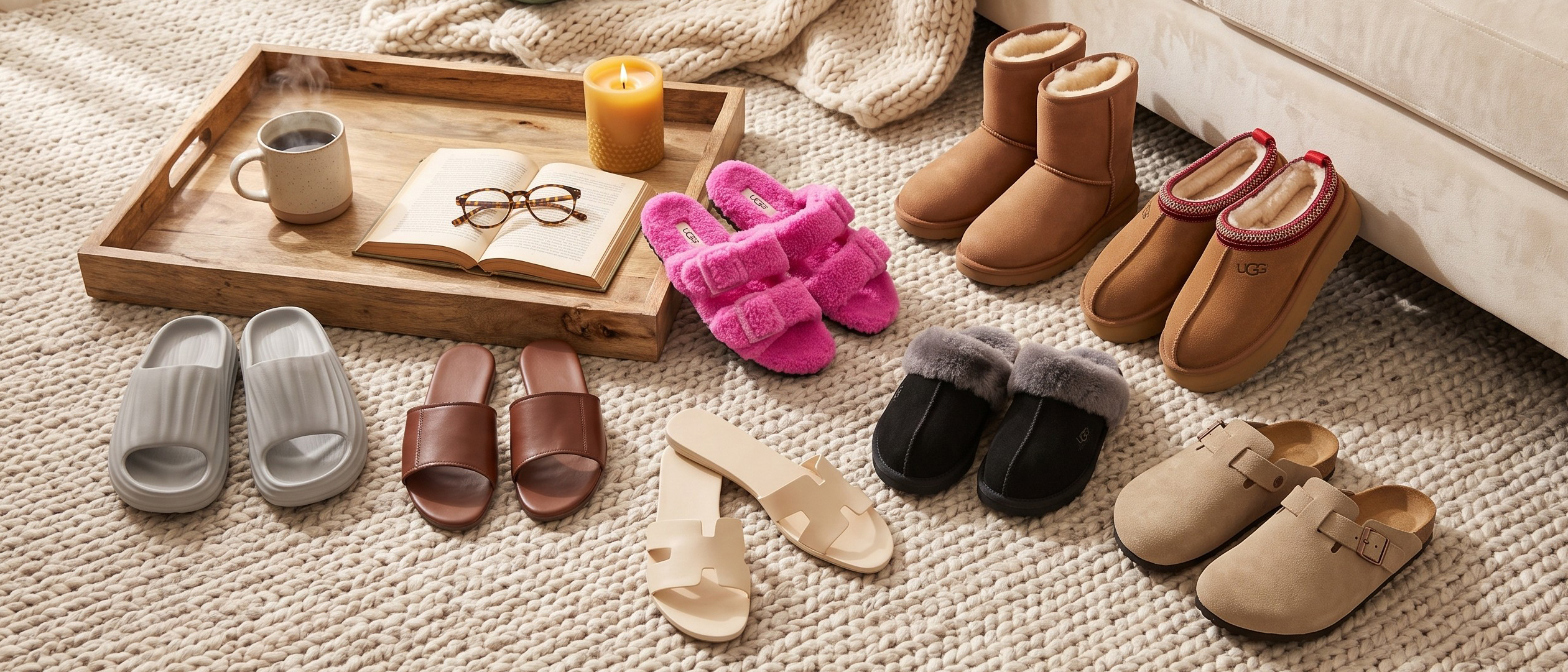 Uggs on lifestyle background edited by Gemini