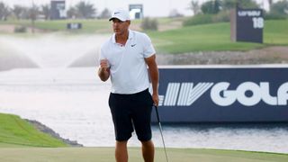 Brooks Koepka after winning the 2022 LIV Golf Jeddah tournament