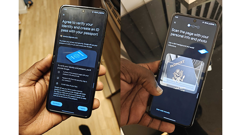 Add passport to Google Wallet