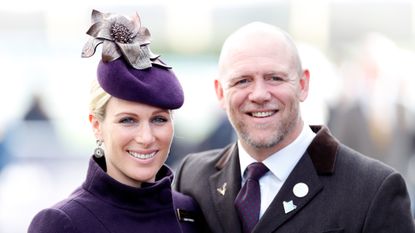 Zara Tindall and Mike Tindall attend day 4 'Gold Cup Day' of the Cheltenham Festival 2020 at Cheltenham Racecourse on March 13, 2020 in Cheltenham, England