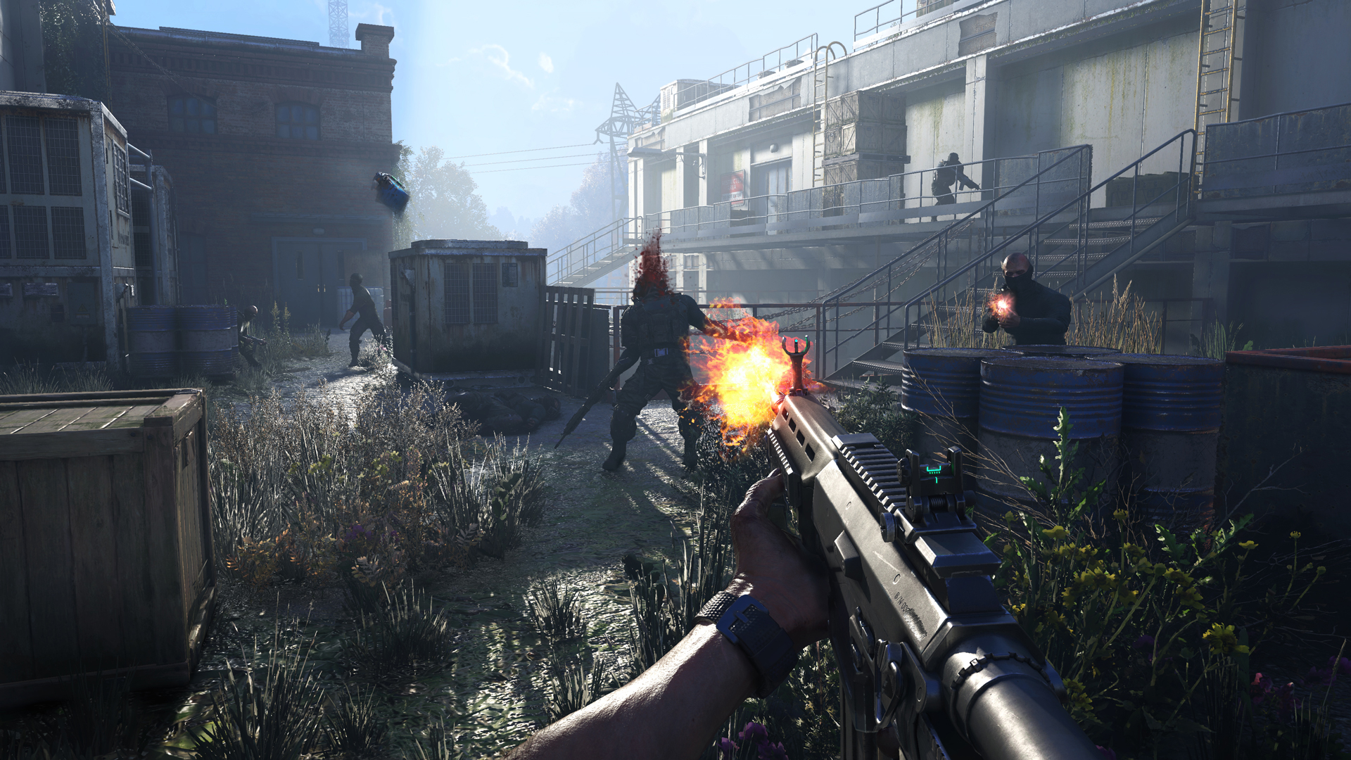 Dying Light: The Beast screenshot of gunplay