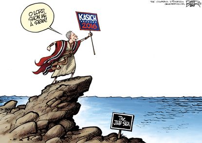 Political cartoon John Kasich U.S. 2016 election GOP