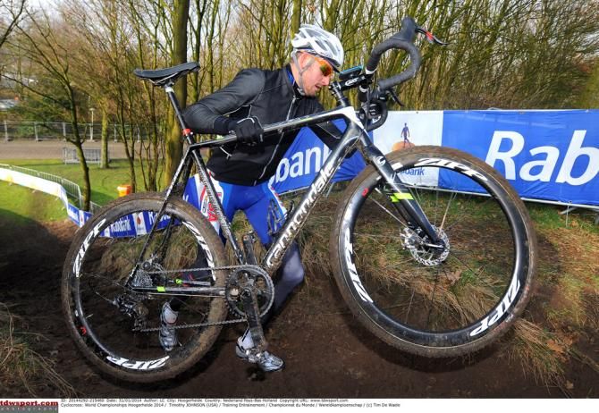 The USA's Ryan Trebon in action during Friday's practice session in Hoogerheide