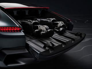 Golf bags loaded into back of Audi activesphere concept