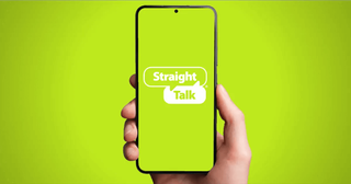 The straight talk logo on a phone
