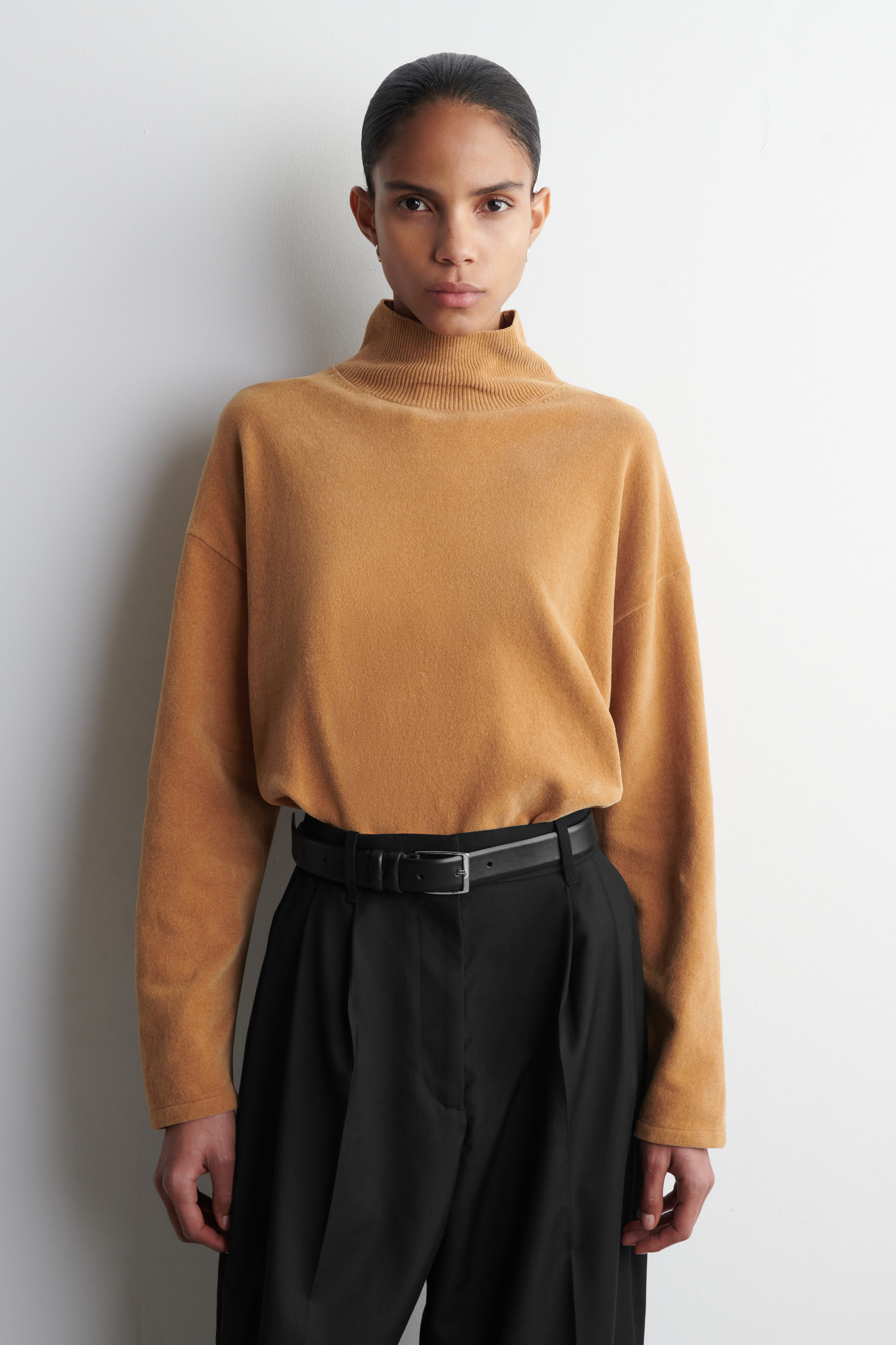 Chenille Funnel-Neck Jumper