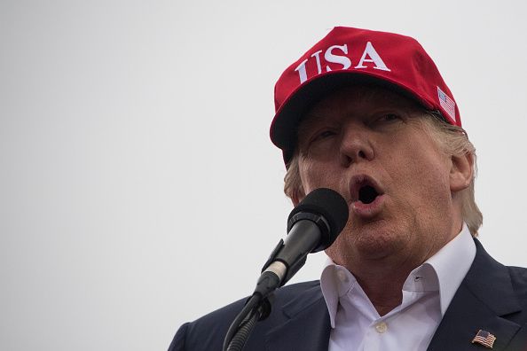 Trump speaks in Mobile, Alabama, in December 2016.