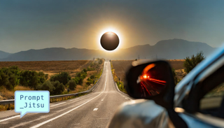 AI generated image of a solar eclipse by Adobe Firefly