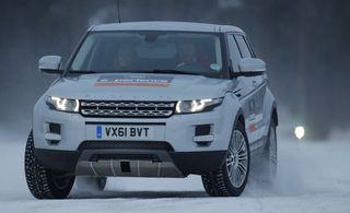 white Land rover car